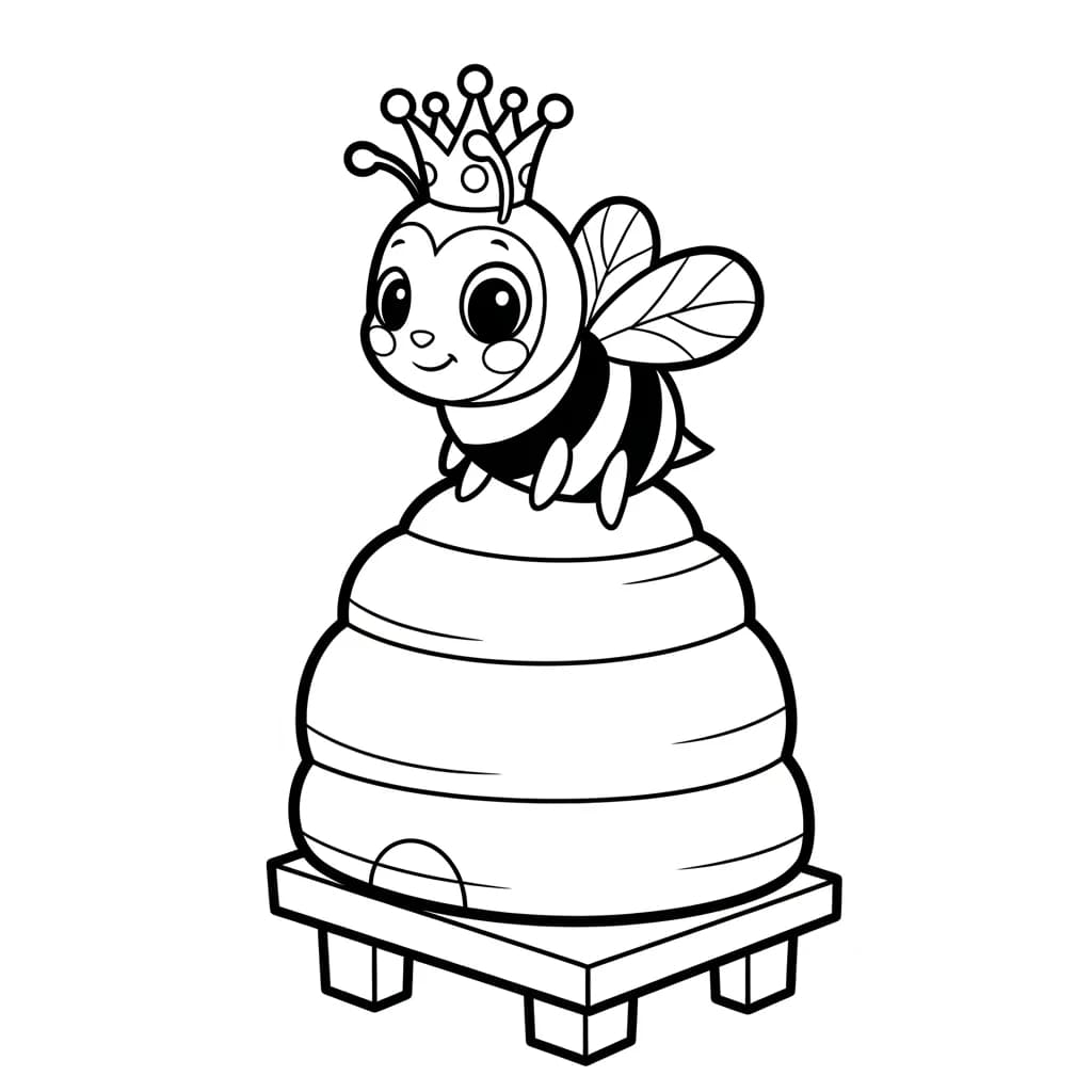 desenho fofo de abelha para colorir