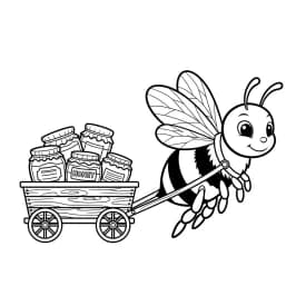 desenho fofo de abelha para colorir