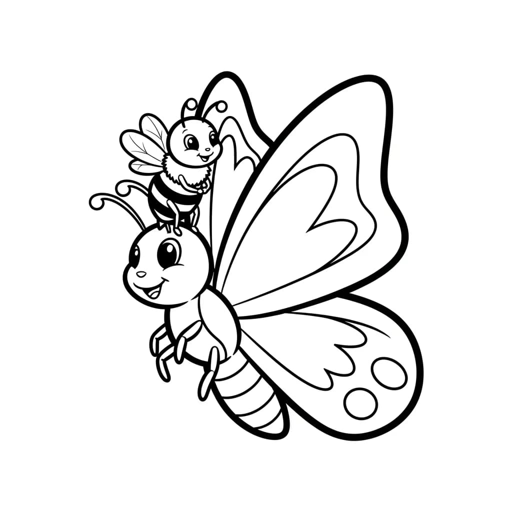 desenho fofo de abelha para colorir