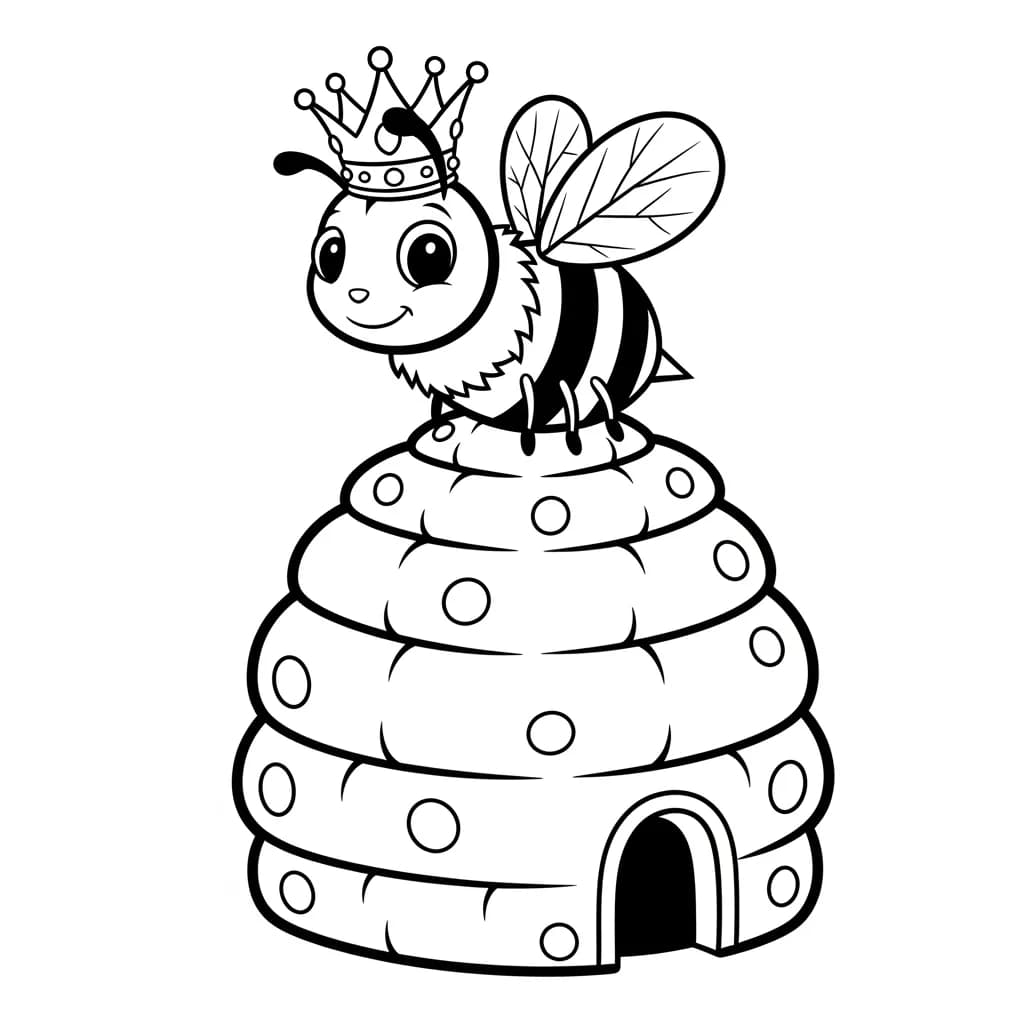 desenho fofo de abelha para colorir