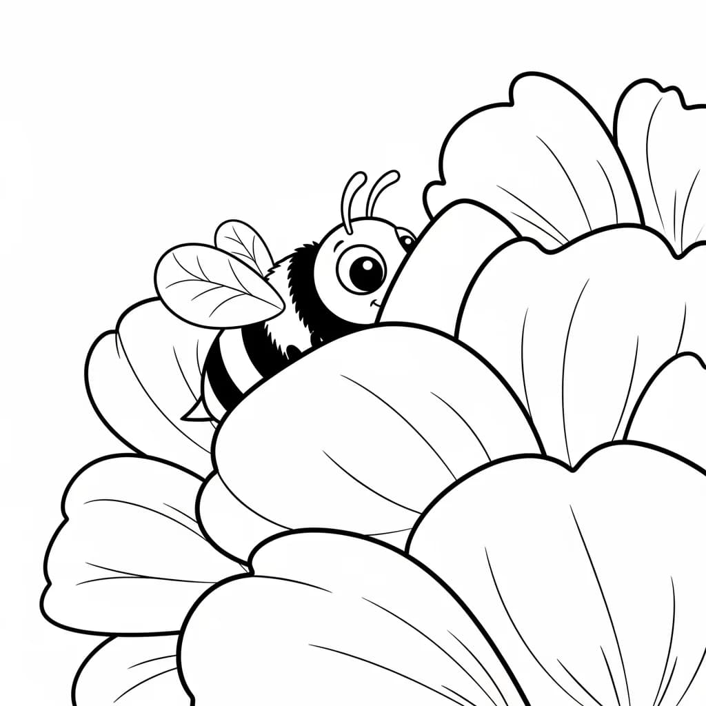 desenho fofo de abelha para colorir