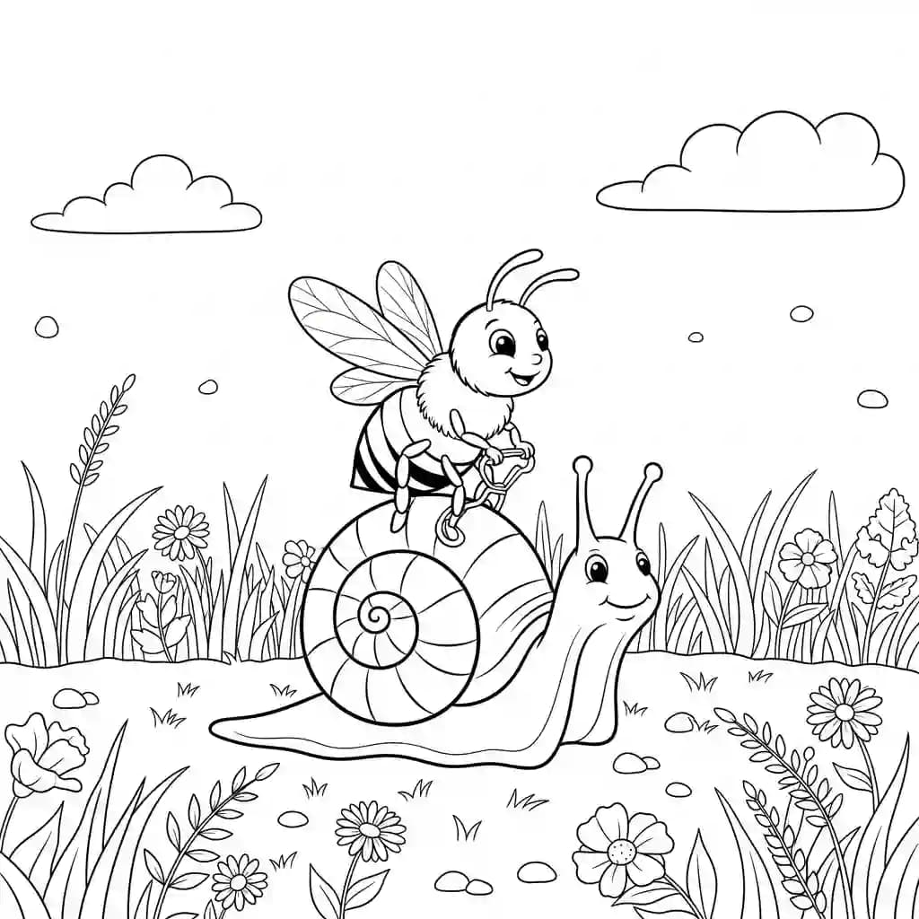 desenho fofo de abelha para colorir