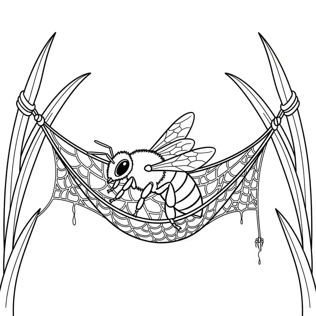 desenho fofo de abelha para colorir