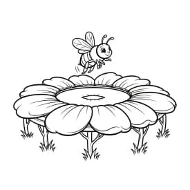 desenho fofo de abelha para colorir