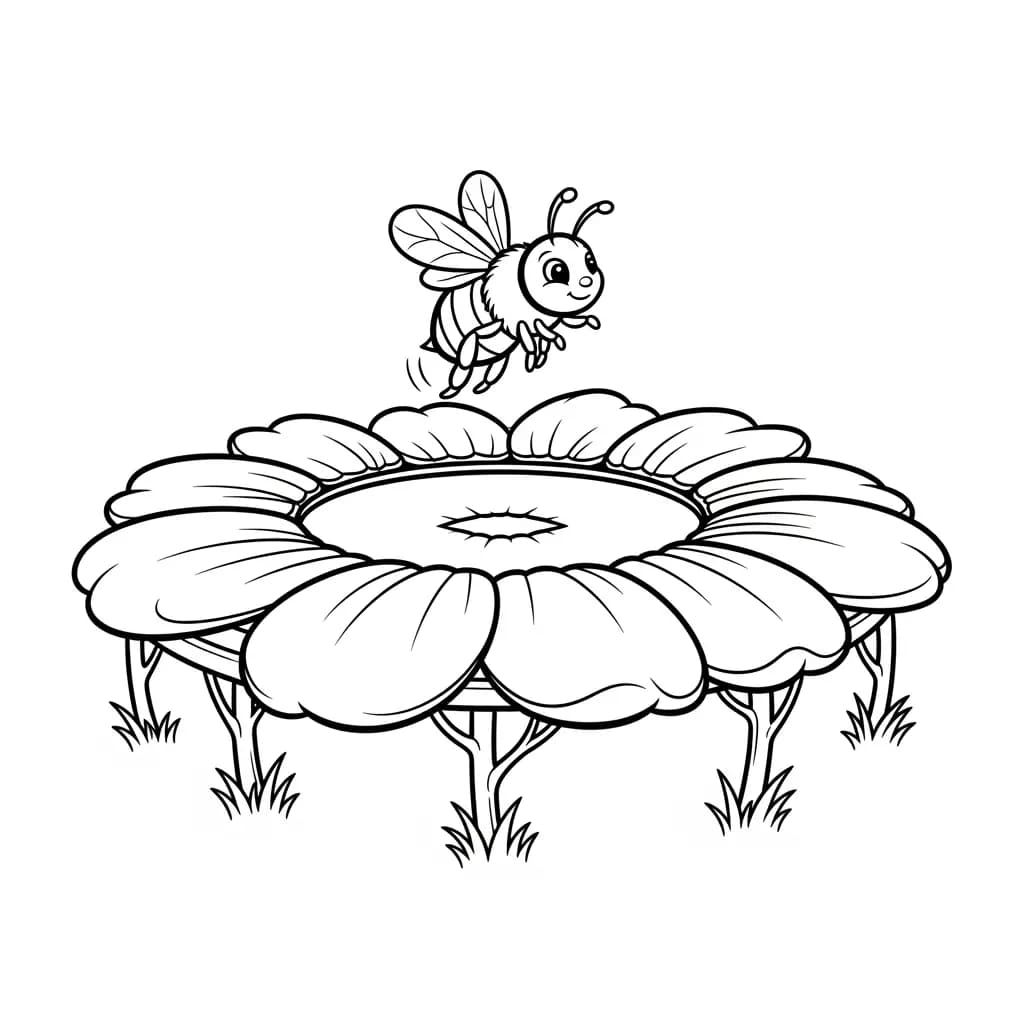 desenho fofo de abelha para colorir