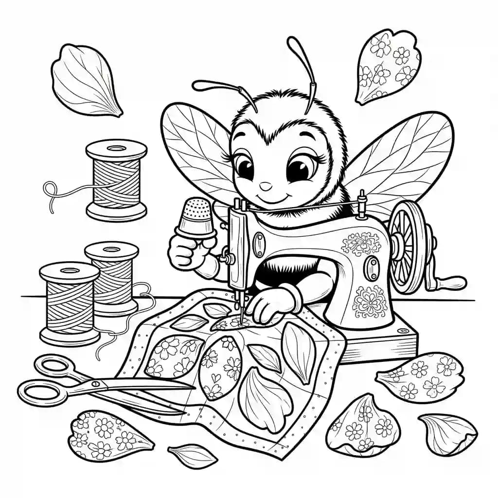 desenho fofo de abelha para colorir