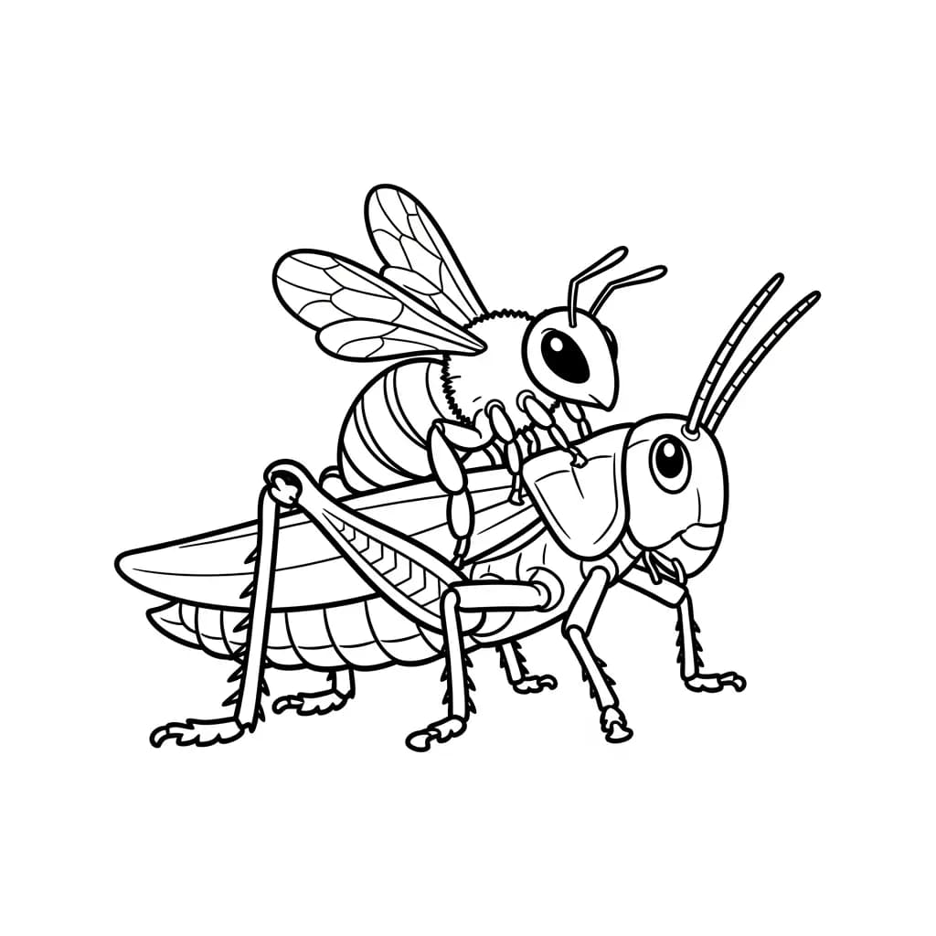 desenho fofo de abelha para colorir