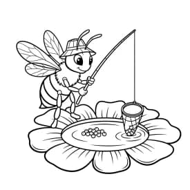 desenho fofo de abelha para colorir