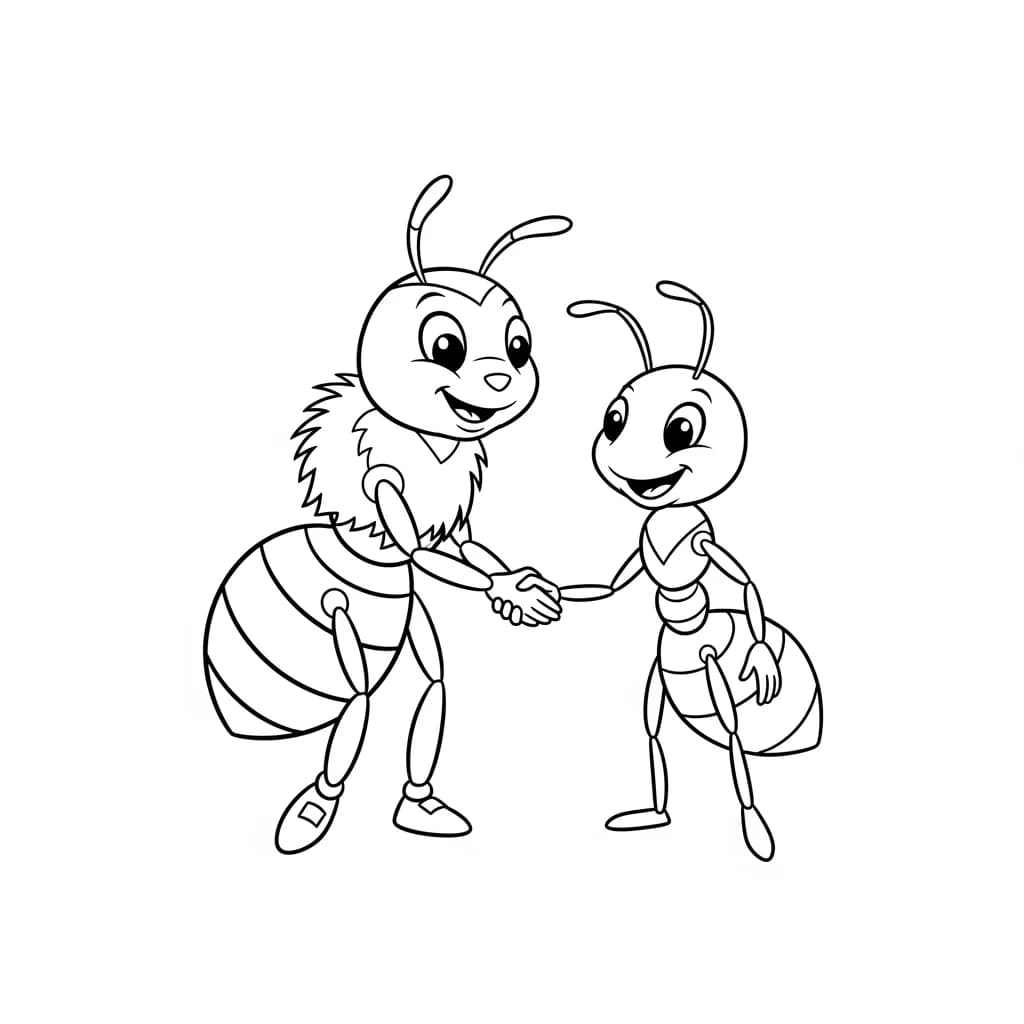 desenho fofo de abelha para colorir