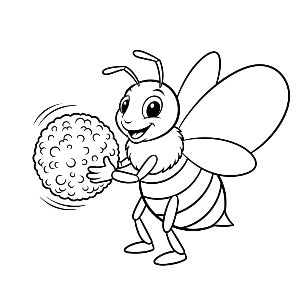 desenho fofo de abelha para colorir