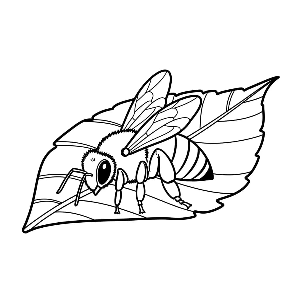 desenho fofo de abelha para colorir