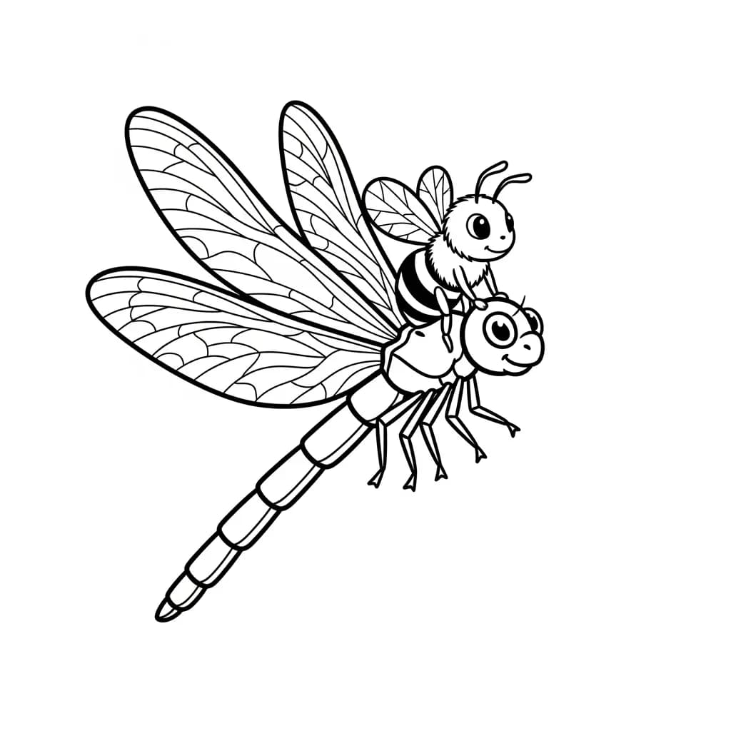 desenho fofo de abelha para colorir