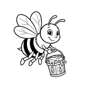 desenho fofo de abelha para colorir