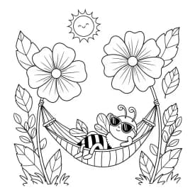 desenho fofo de abelha para colorir