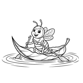 desenho fofo de abelha para colorir