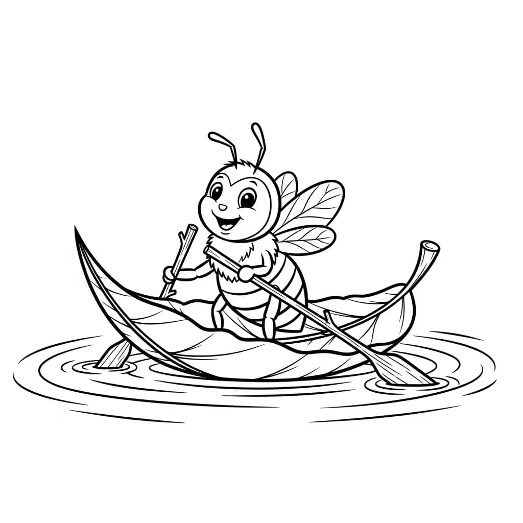 desenho fofo de abelha para colorir