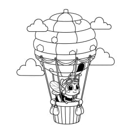 desenho fofo de abelha para colorir