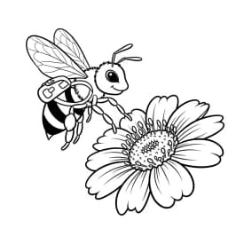 desenho fofo de abelha para colorir