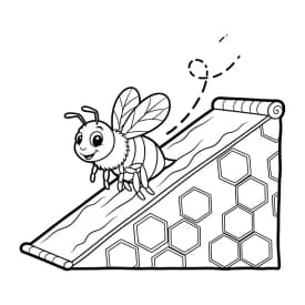 desenho fofo de abelha para colorir