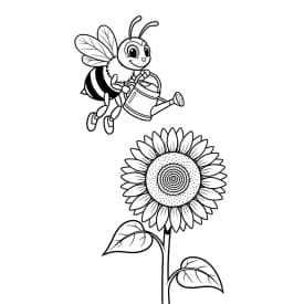 desenho fofo de abelha para colorir