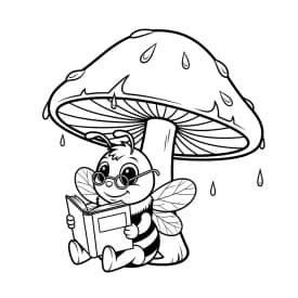 desenho fofo de abelha para colorir