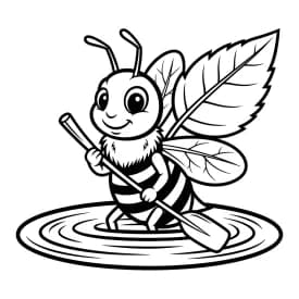 desenho fofo de abelha para colorir