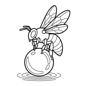 desenho fofo de abelha para colorir