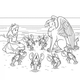 Desenhos de Alice no País das Maravilhas para Colorir alice tomando chá com o chapeleiro maluco – desenho para colorir