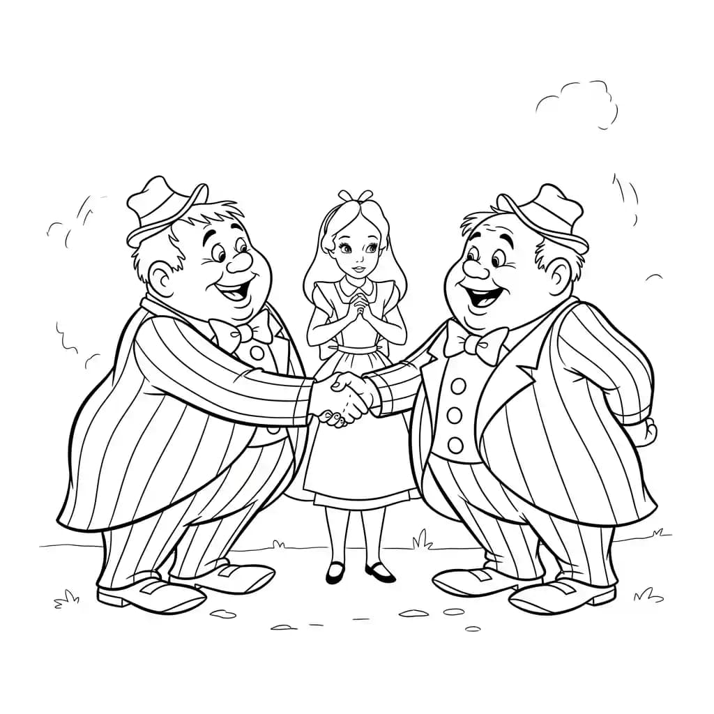 alice tomando chá com o chapeleiro maluco – desenho para colorir