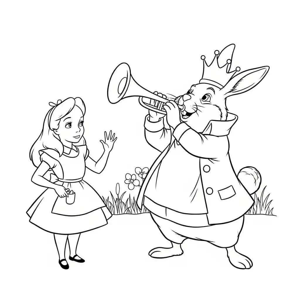 alice tomando chá com o chapeleiro maluco – desenho para colorir