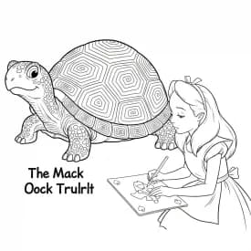 alice tomando chá com o chapeleiro maluco – desenho para colorir