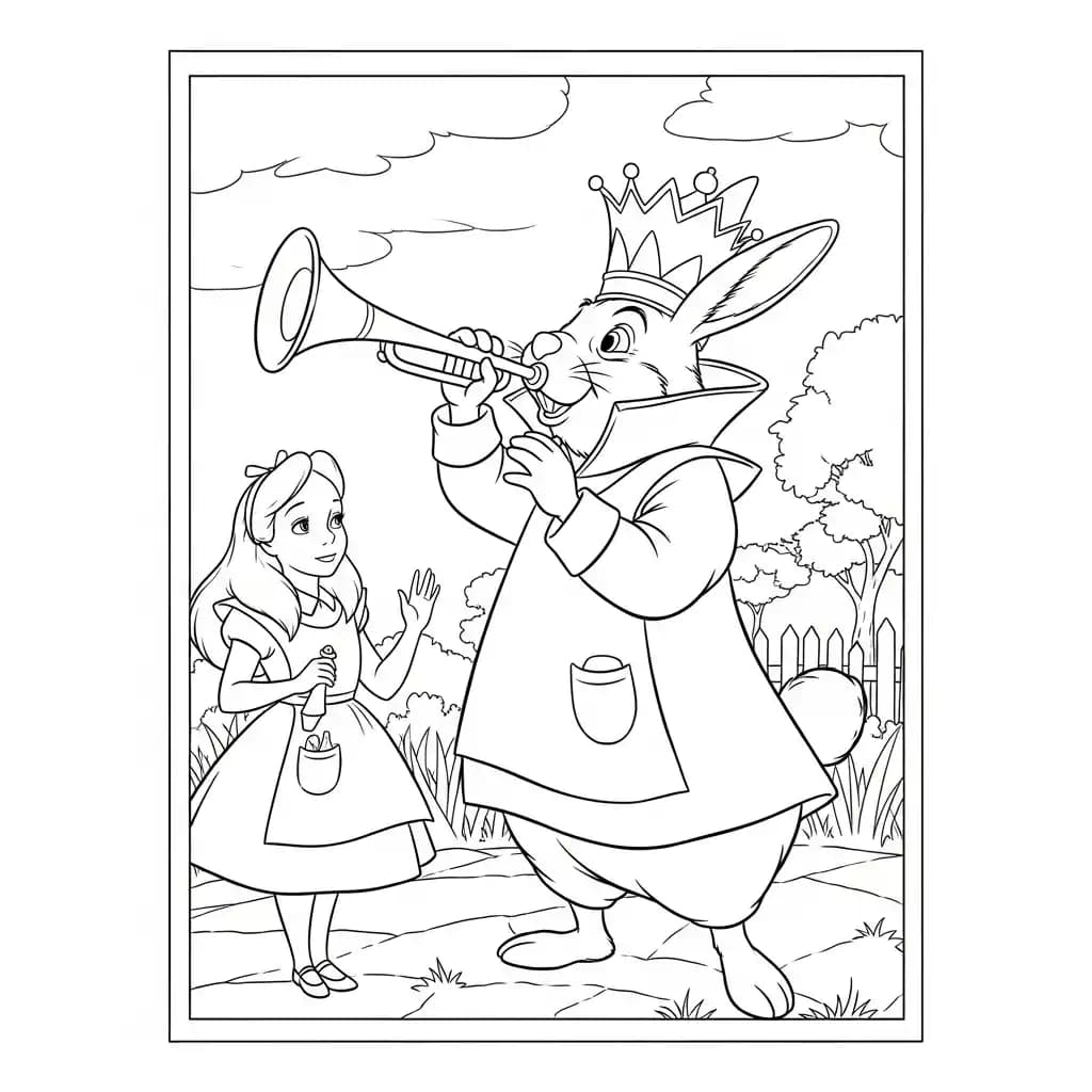 alice tomando chá com o chapeleiro maluco – desenho para colorir