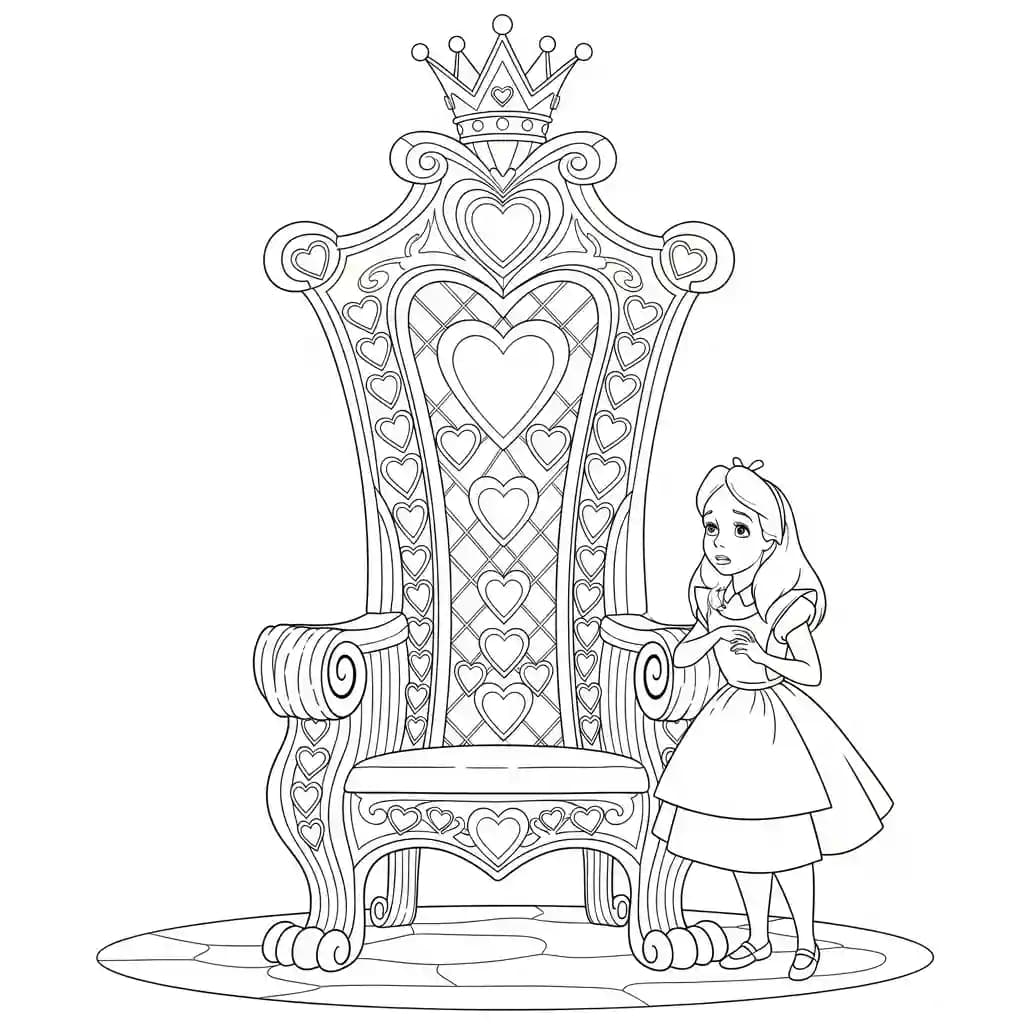 alice tomando chá com o chapeleiro maluco – desenho para colorir