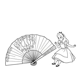 alice tomando chá com o chapeleiro maluco – desenho para colorir