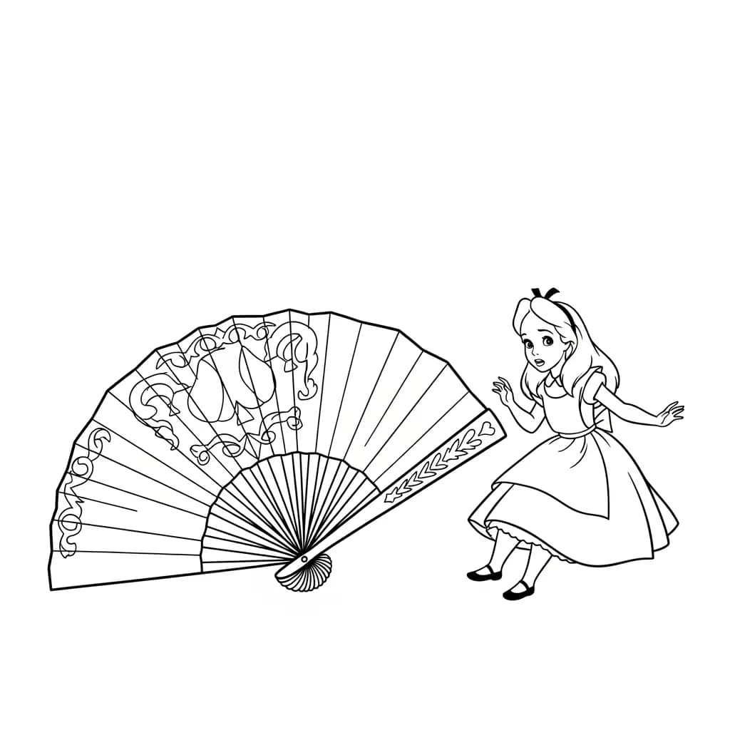 alice tomando chá com o chapeleiro maluco – desenho para colorir