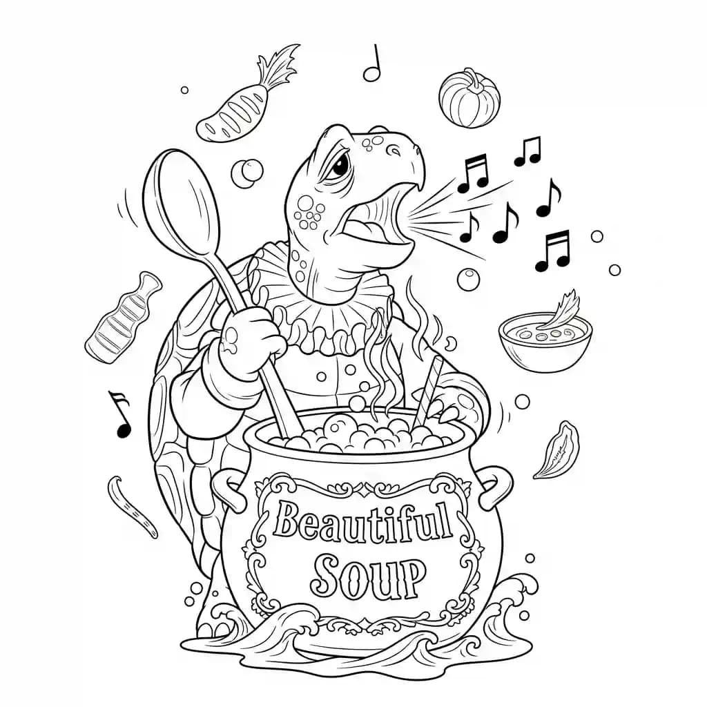 alice tomando chá com o chapeleiro maluco – desenho para colorir