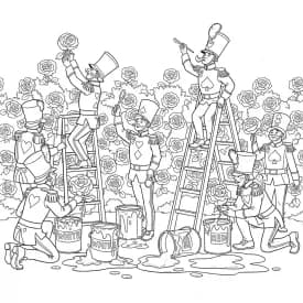 alice tomando chá com o chapeleiro maluco – desenho para colorir