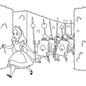 alice tomando chá com o chapeleiro maluco – desenho para colorir