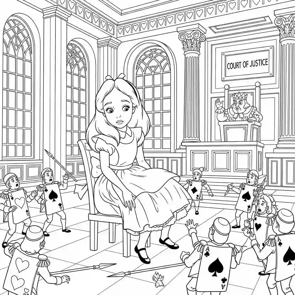 alice tomando chá com o chapeleiro maluco – desenho para colorir