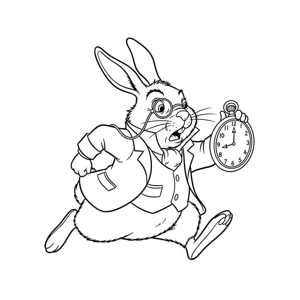 alice tomando chá com o chapeleiro maluco – desenho para colorir