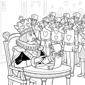 alice tomando chá com o chapeleiro maluco – desenho para colorir