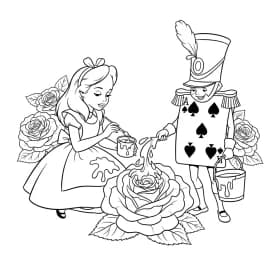 alice tomando chá com o chapeleiro maluco – desenho para colorir