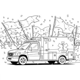 Desenhos de Ambulância para Colorir e Imprimir ambulância infantil para imprimir e colorir
