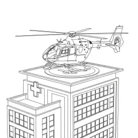 ambulância infantil para imprimir e colorir