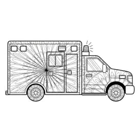 ambulância infantil para imprimir e colorir