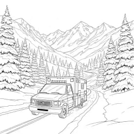 Desenhos de Ambulância para Colorir e Imprimir ambulância infantil para imprimir e colorir