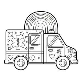 Desenhos de Ambulância para Colorir e Imprimir ambulância infantil para imprimir e colorir