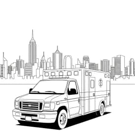 Desenhos de Ambulância para Colorir e Imprimir ambulância infantil para imprimir e colorir