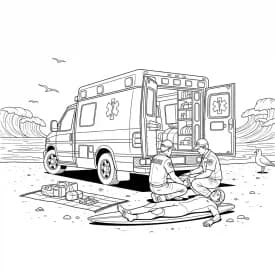 Desenhos de Ambulância para Colorir e Imprimir ambulância infantil para imprimir e colorir