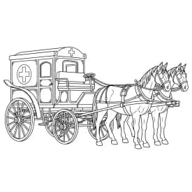 ambulância infantil para imprimir e colorir